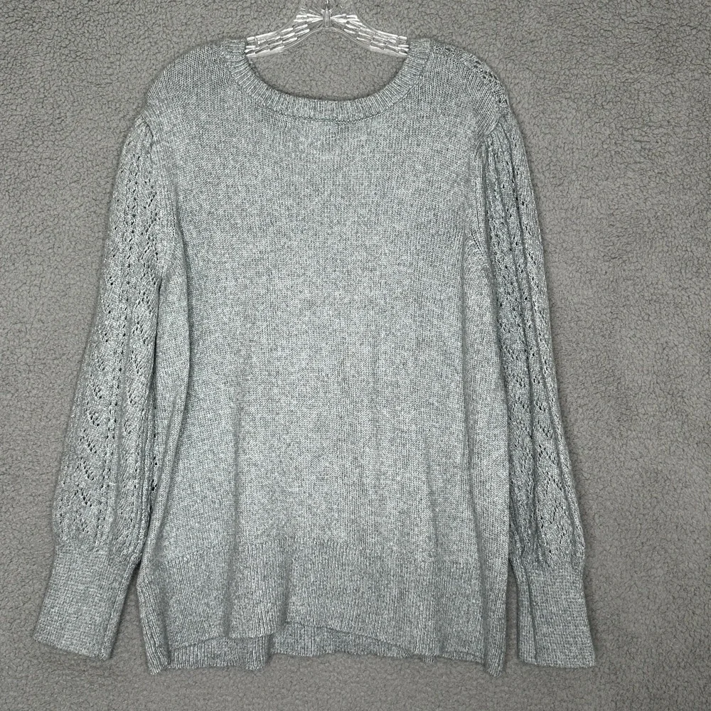 Liz Claiborne Cable Knit Sweater Womens Sz XL Y2K Cable Knit Boho Cozy Y2K - Picture 4 of 9